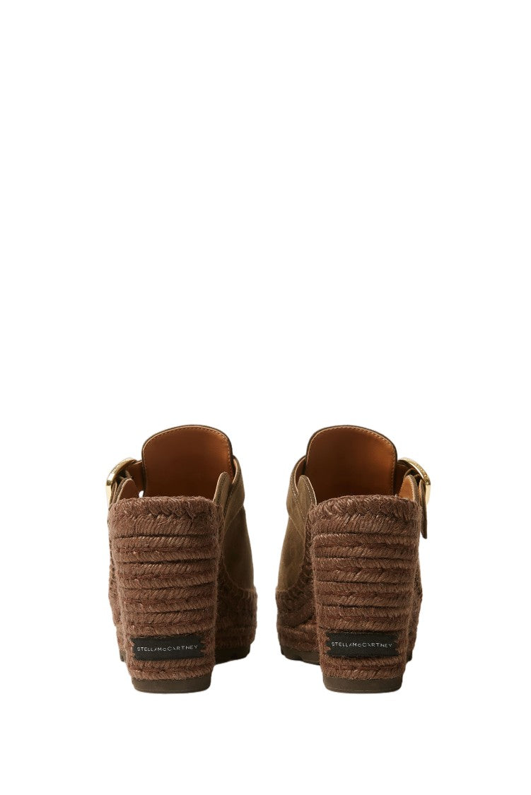 Stella Mccartney Gaia Espadrilles With Woven Jute Wedge