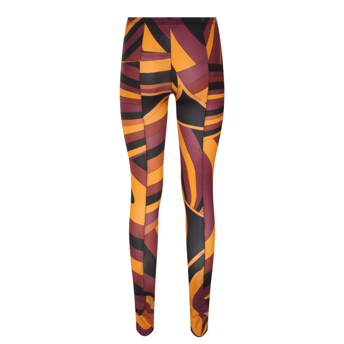 Emilio Pucci Abstract Swirl Pattern Leggings With Form-Fitting Silhouette
