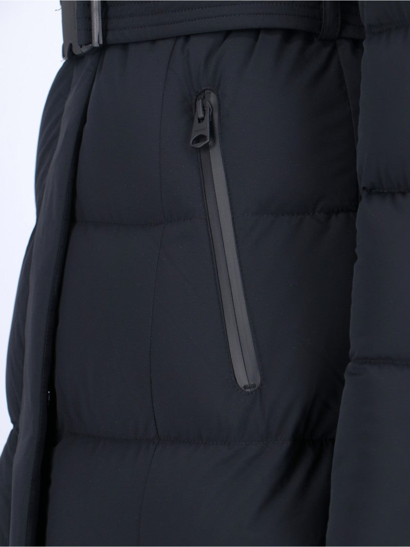 Mackage Maxi Quilted Down Coat With Detachable Hood