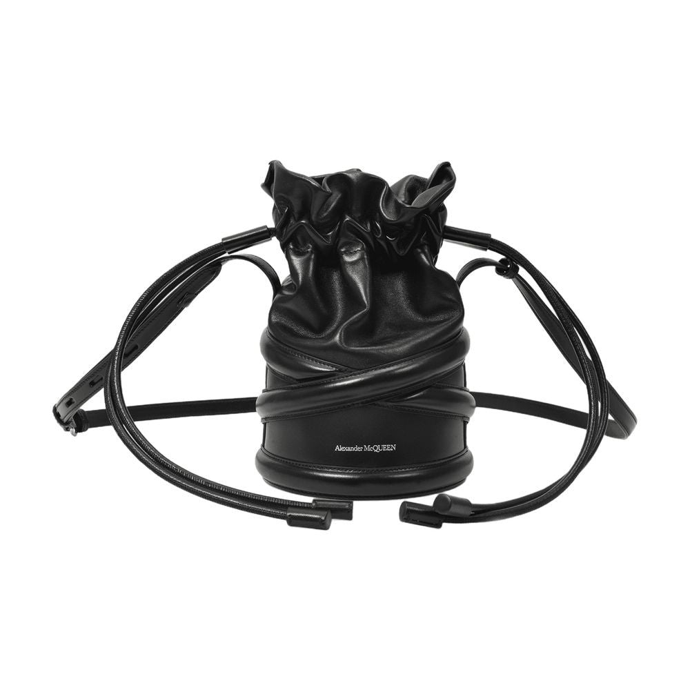 Alexander Mcqueen Soft Curve Bag In Black Leather