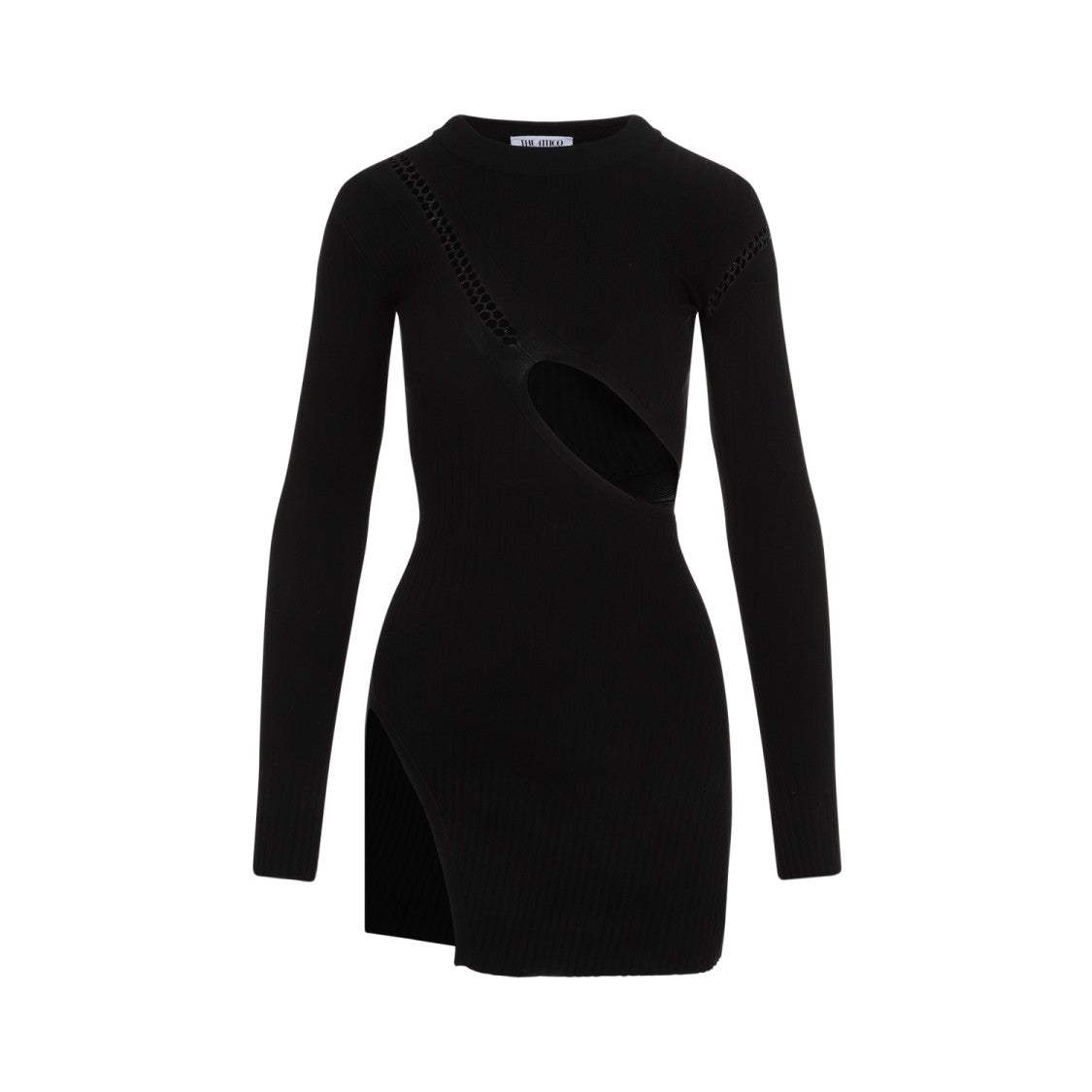 The Attico Black Viscose Mini Dress