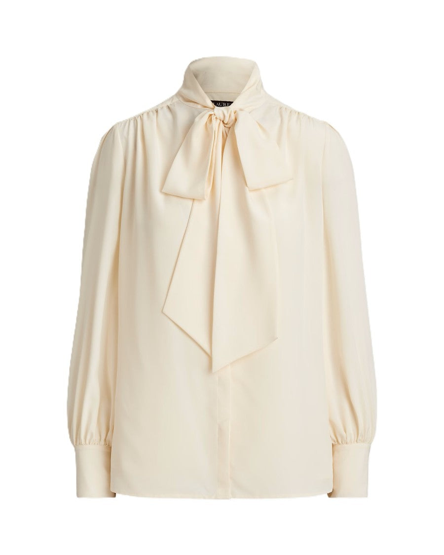 Lauren Ralph Lauren Natural Klaryce Recycled Georgette Blouse Shirt