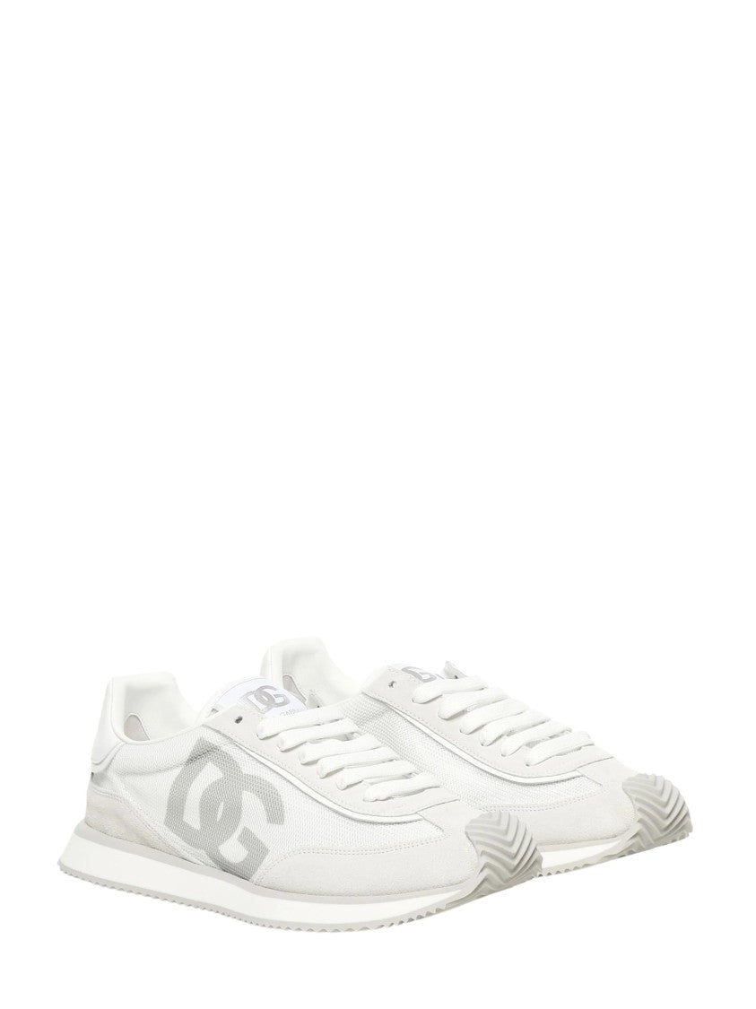 Dolce & Gabbana White Low-Profile Logo Leather Sneakers