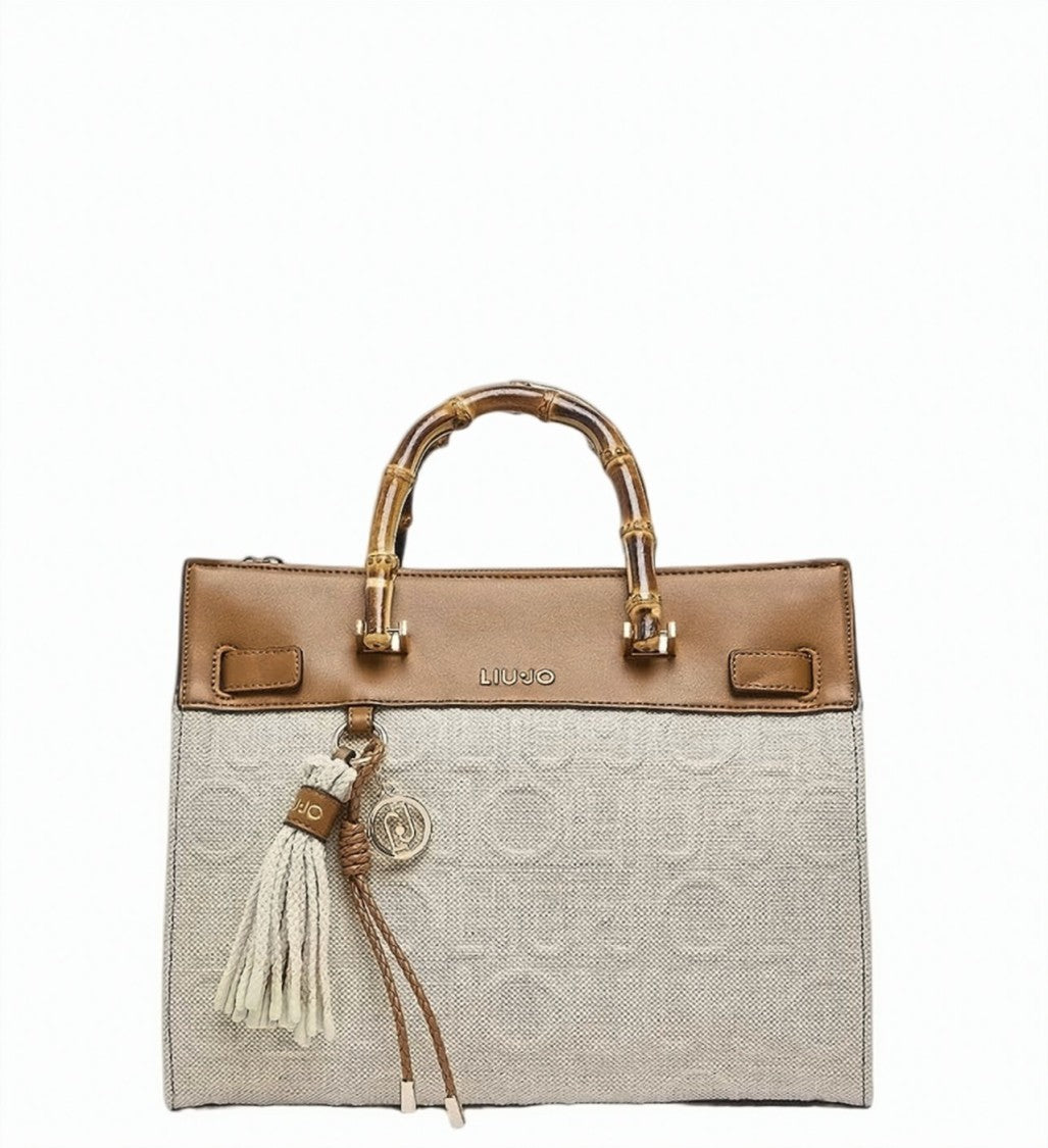 Liu Jo Jute Handle Medium Handbag