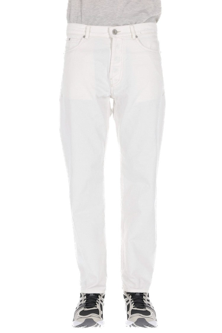 C.P. Company White 10Oz Cotton Bull Jeans
