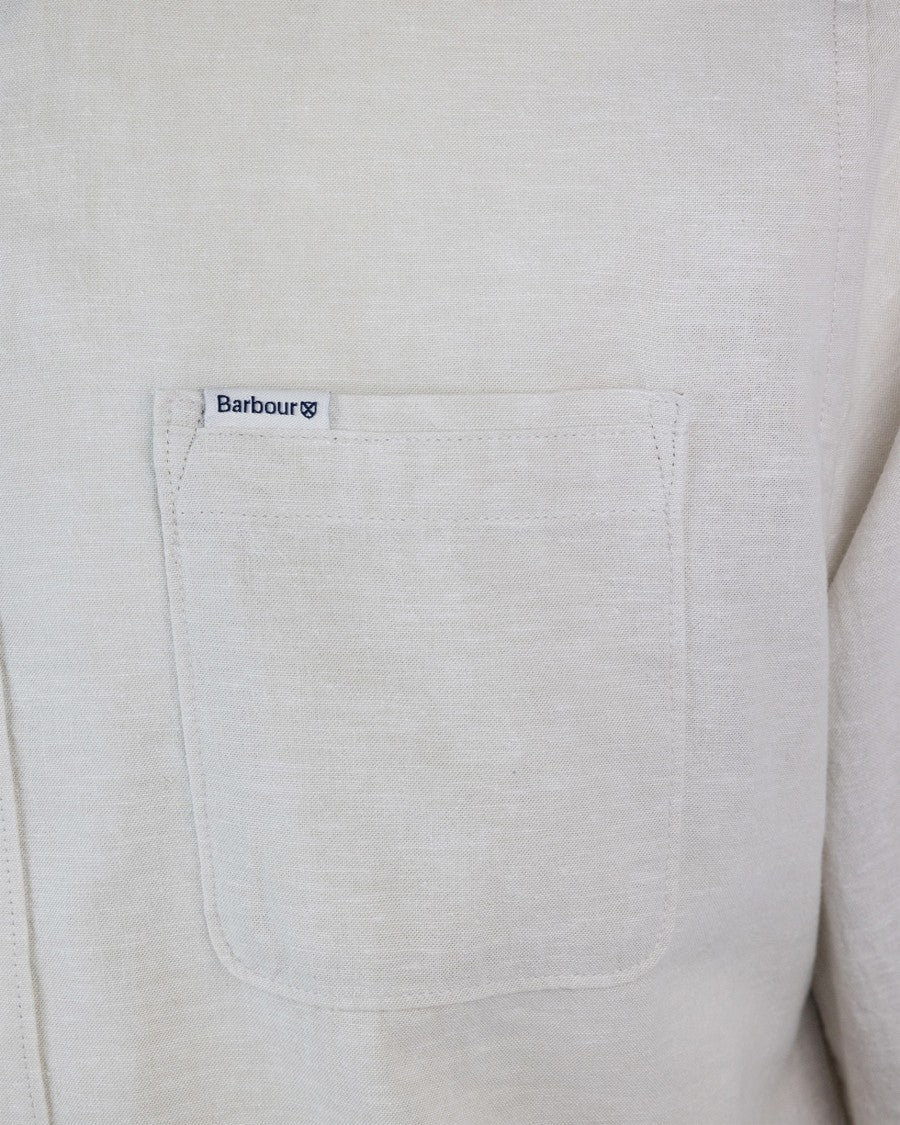 Barbour Linen Blend Button-Down Shirt