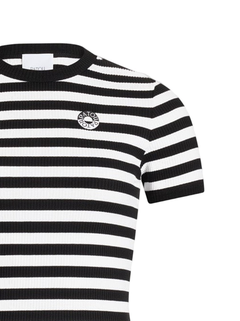 Patou Cotton T-Shirt With Striped Pattern