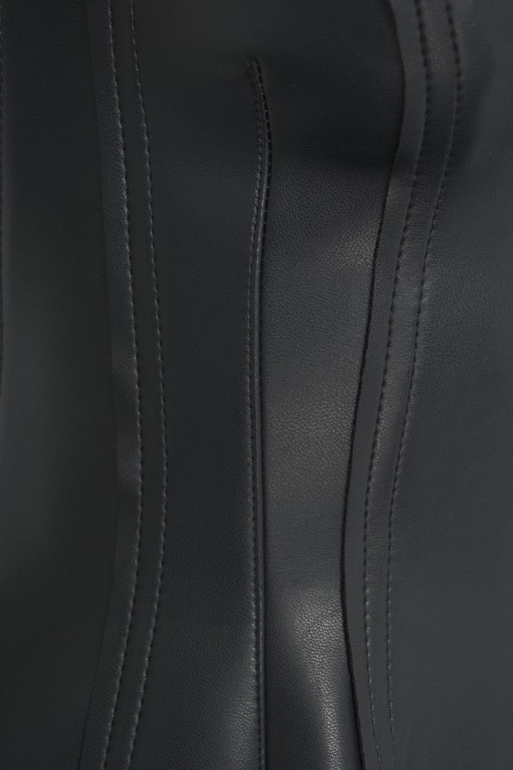 Norma Kamali Faux Leather Mini Dress