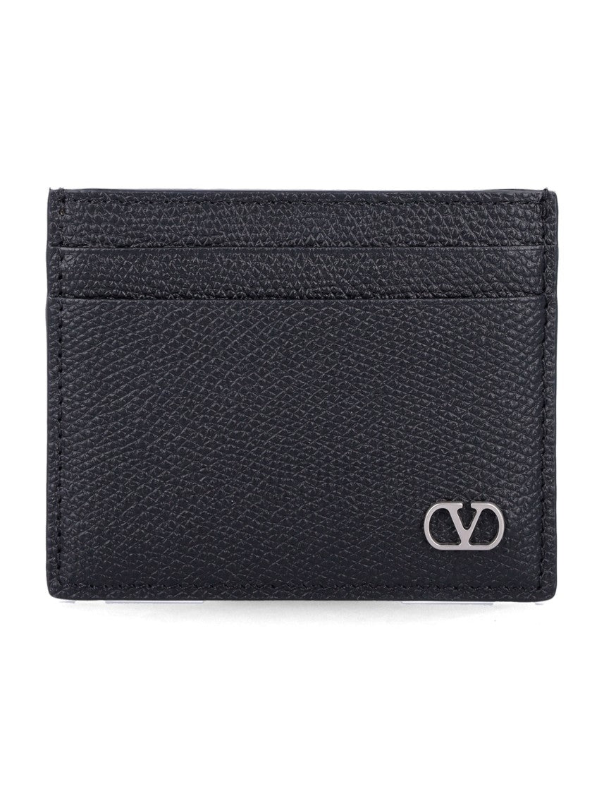 Valentino Garavani Textured Pebbled Finish Card Holder