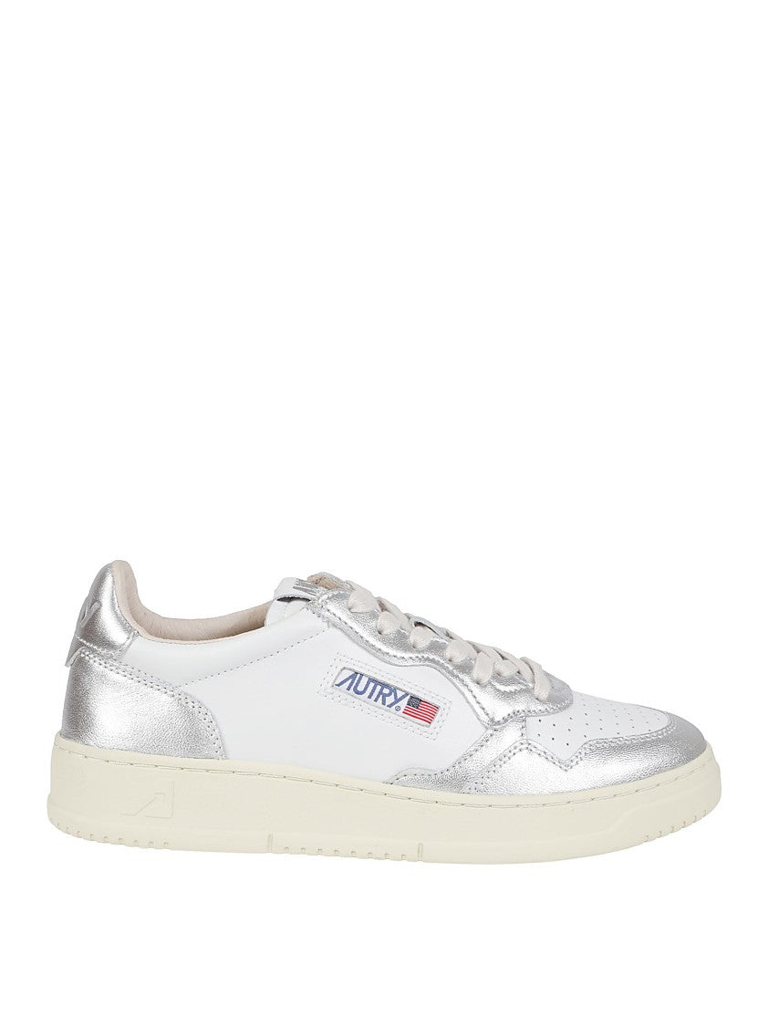 Autry White Sneakers With Metallic Accents