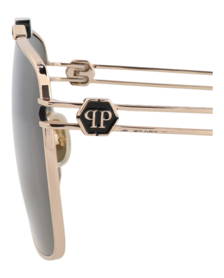 Philipp Plein Aviator-Frame Acetate Sunglasses With Cutout Accents
