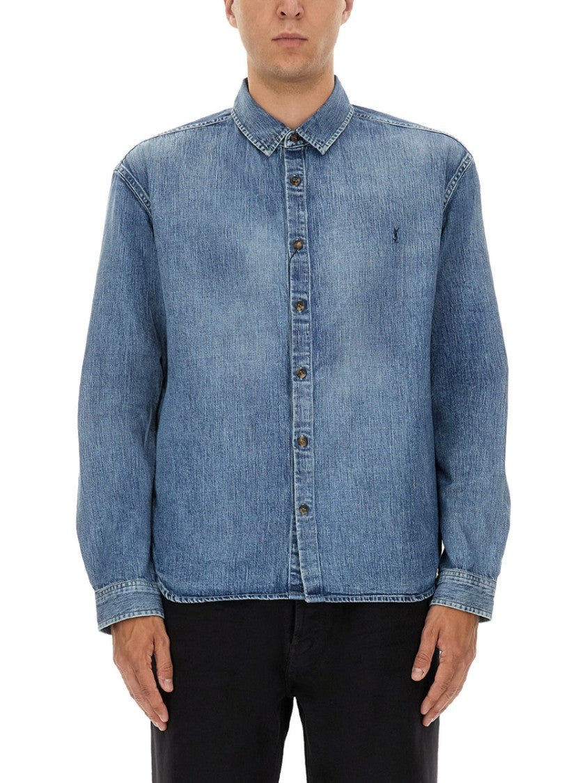 Saint Laurent "Cassandre" Denim Shirt