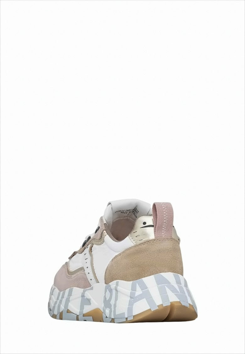 Voile Blanche Layered Suede And Mesh Sneakers
