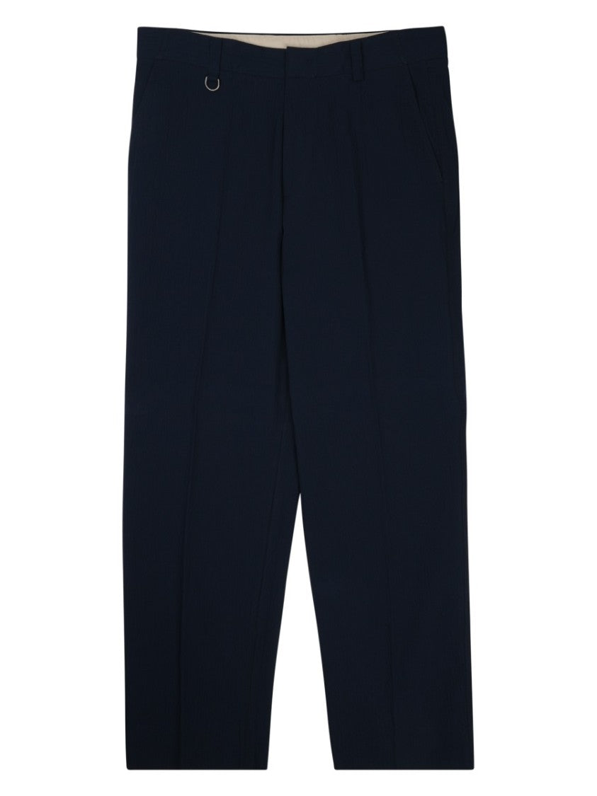 Paolo Pecora Milano Tailored Blue Trousers With Clean Lines And Comfortable Stretch