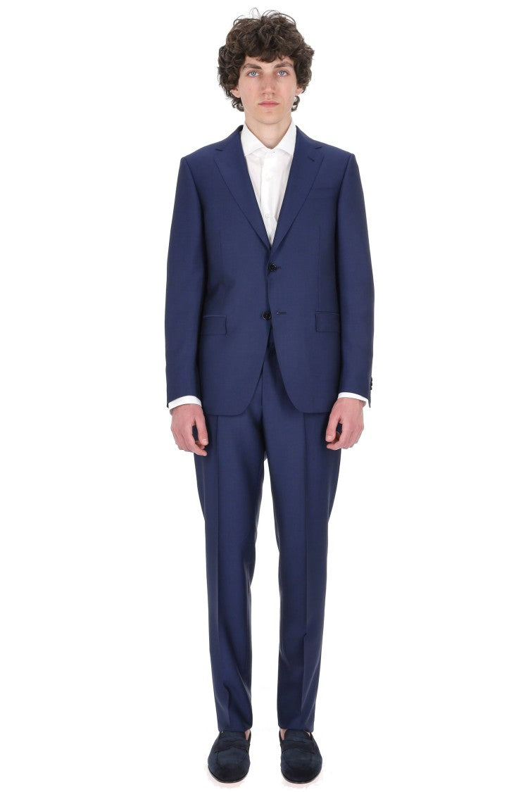 Zegna Structured Deep Blue Wool-Mohair Two-Piece Suit