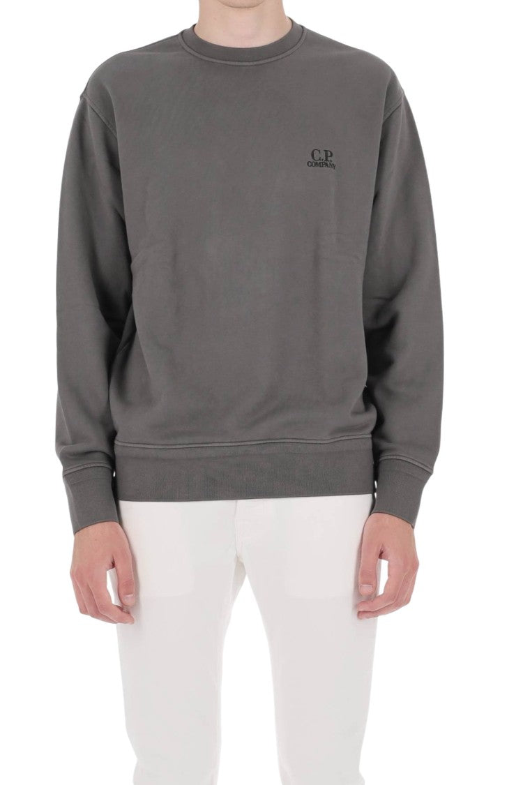 C.P. Company Cotton Crewneck Sweatshirt With Resist-Dyed Finish