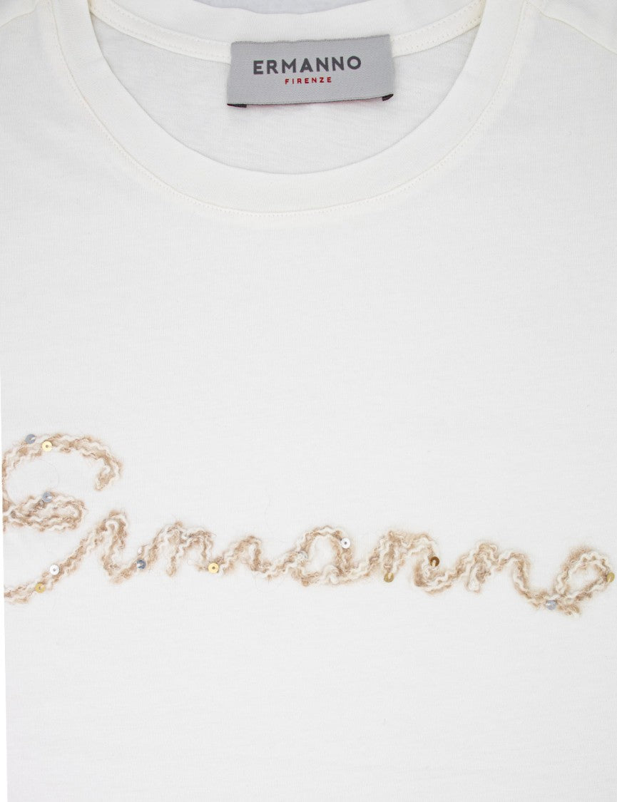 Ermanno Firenze White Cotton T-Shirt