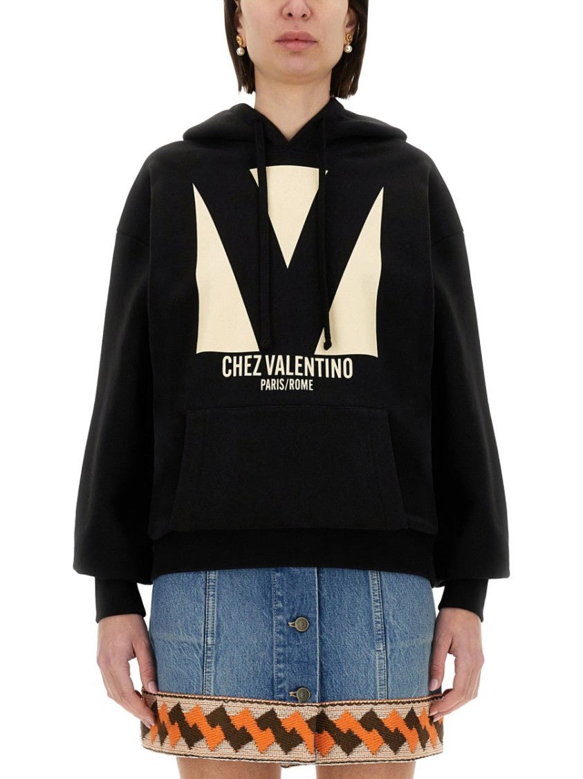 Valentino Relaxed Fit Cotton Hoodie