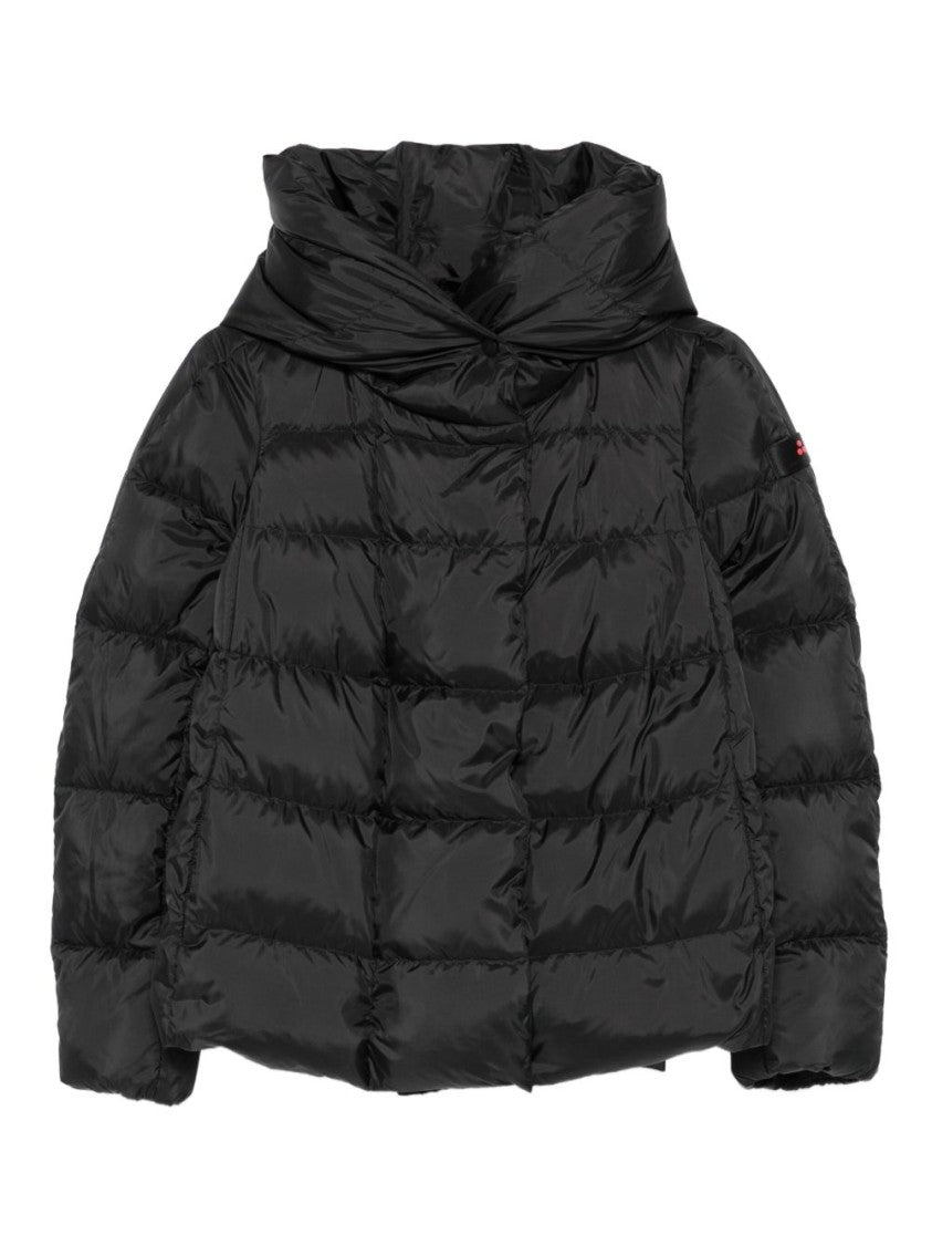 Peuterey High-Volume Collar Black Puffer Jacket