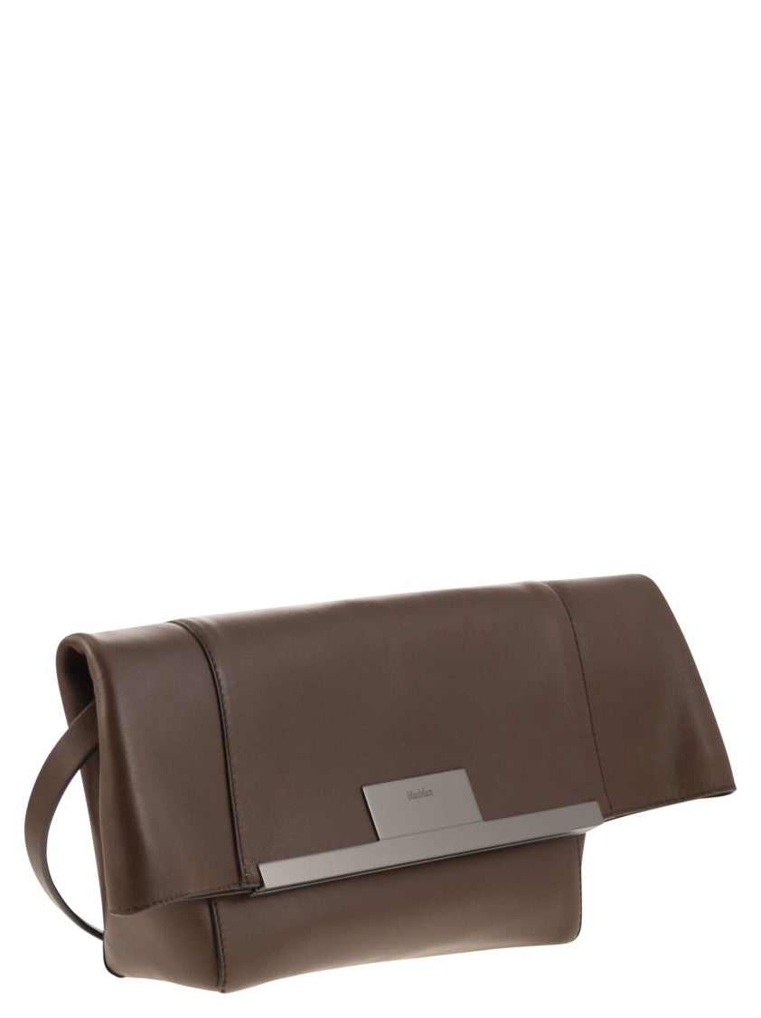 Max Mara Mmclaspclutch - Small Natural Leather Clutch Bag