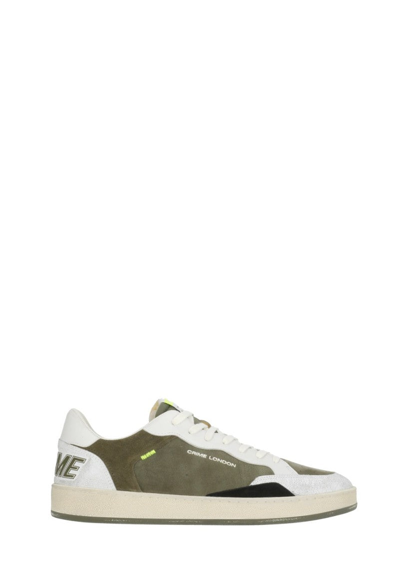 Crime London Green Chelsea Distressed Sneakers