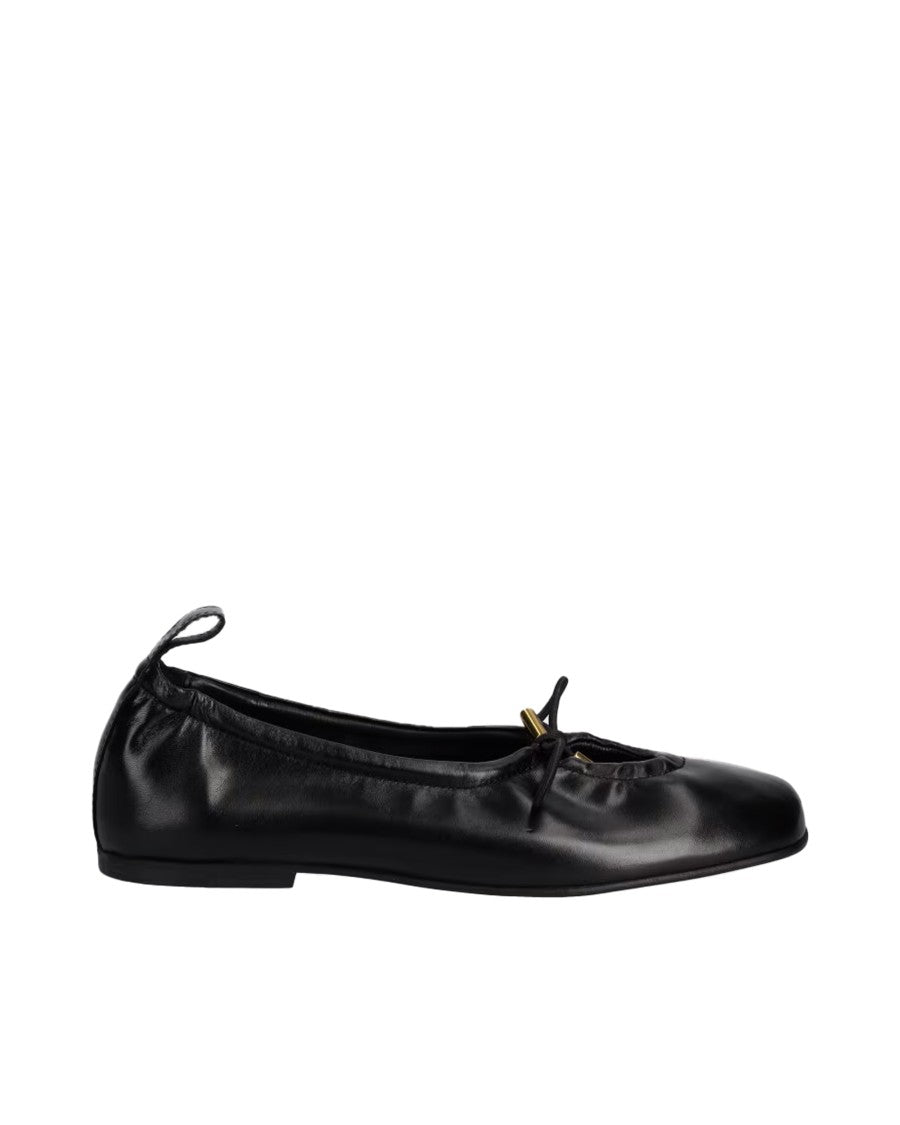 Alohas Ballerina Flat With Square Toe And Adjustable Bow