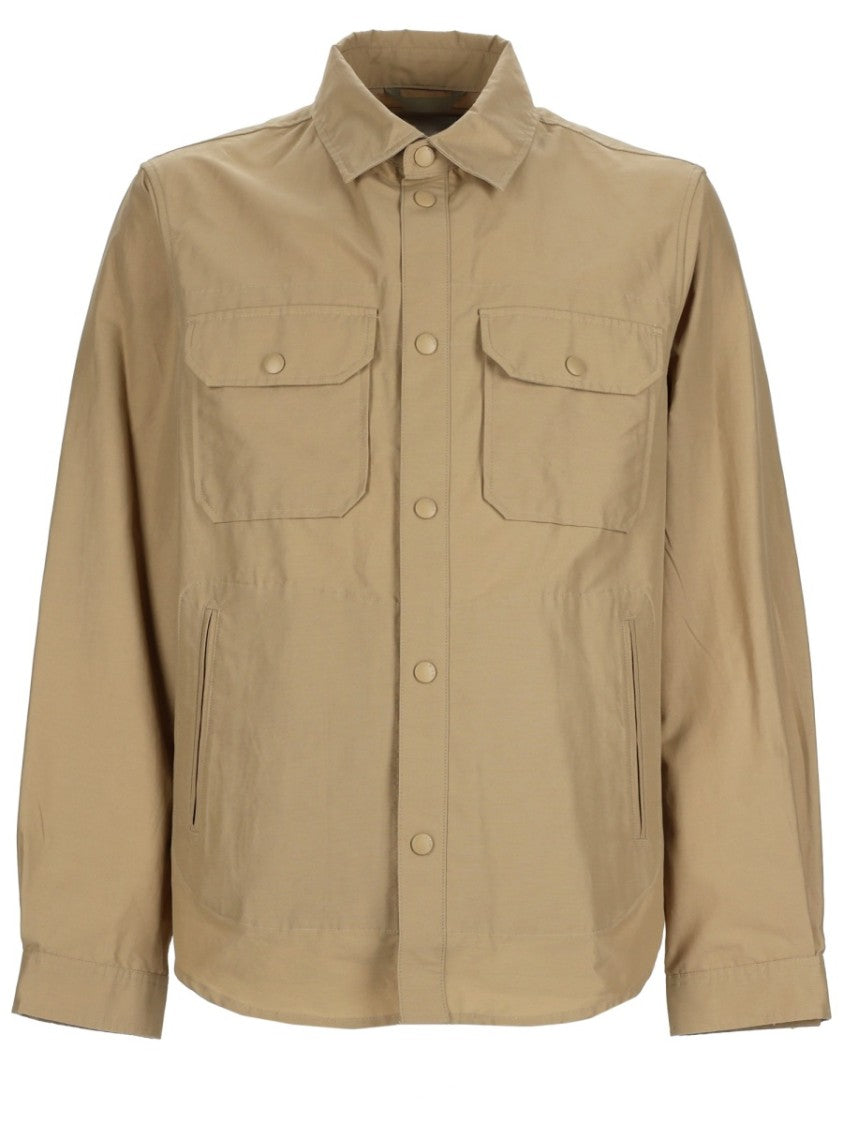 Woolrich Neutrals Structured Ramar Cotton Overshirt