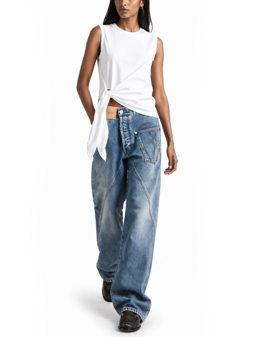 J. W. Anderson Knot Detail Relaxed Fit Organic Cotton Tank Top
