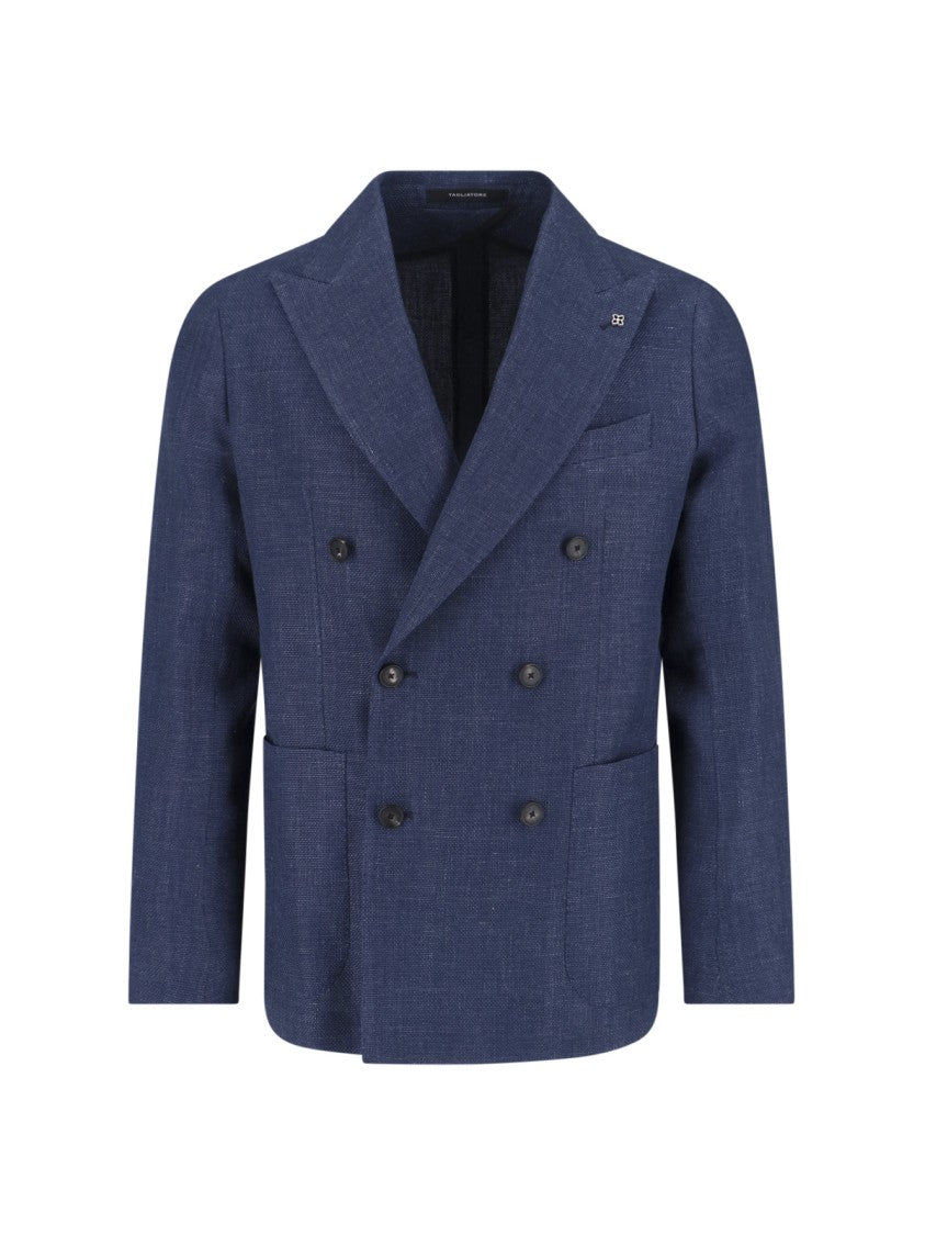 Tagliatore Tailored Black Jacket With Notched Lapel