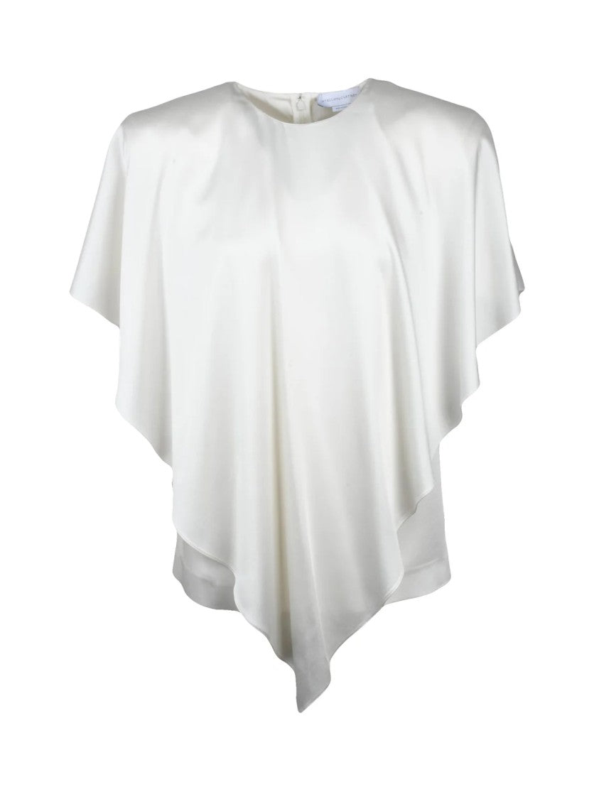 Stella Mccartney Satin Blouse With Zip - White
