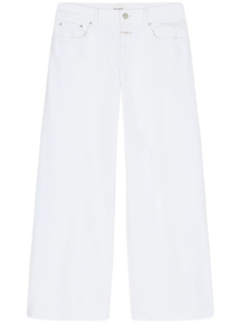 Closed Wide-Leg Denim Trousers With High Waist