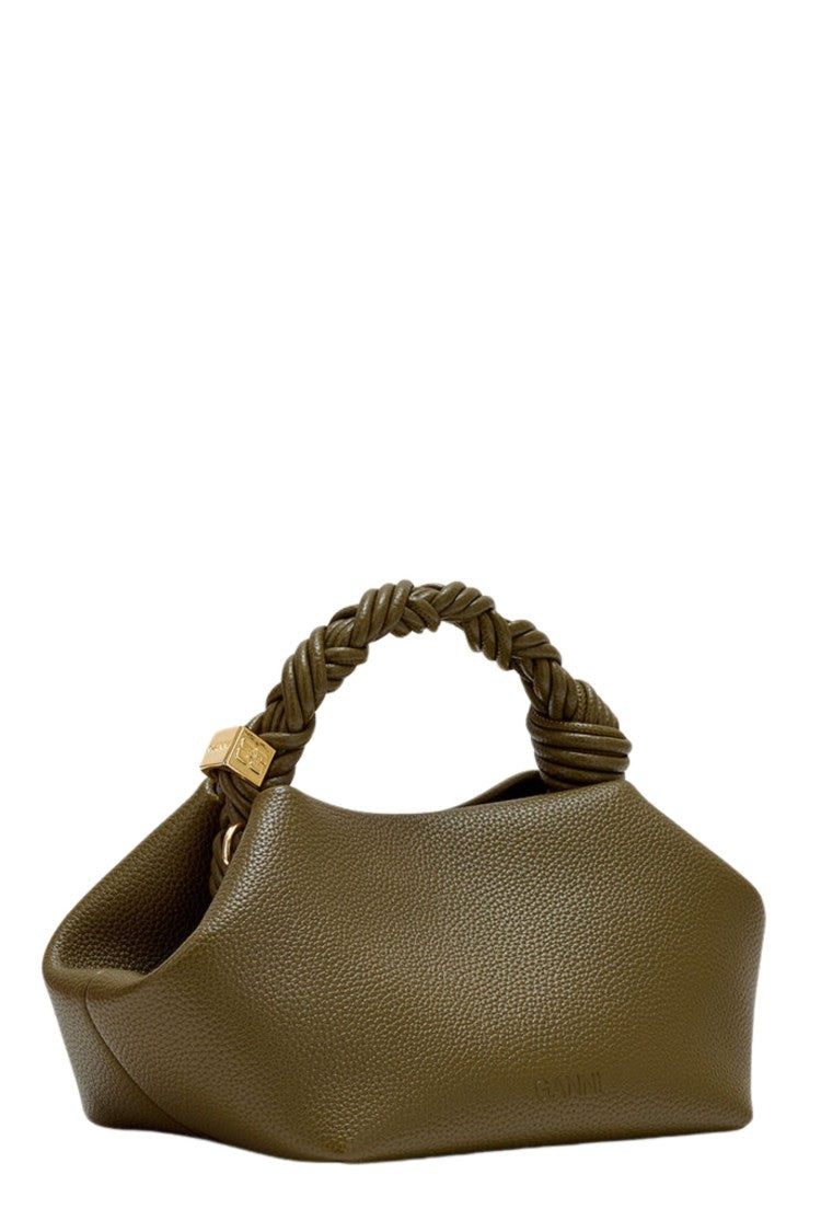 Ganni Green Bou Small Grained Hexagonal Recycled Polyester Tote Bag