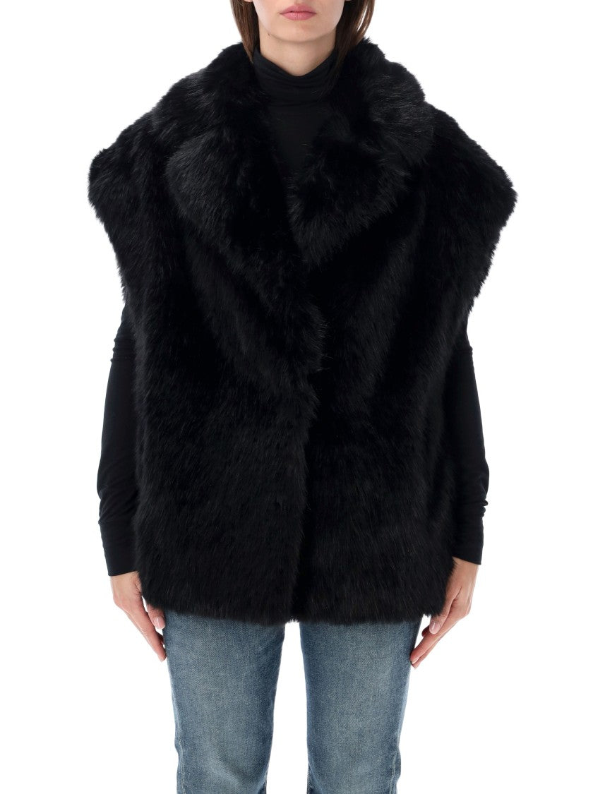 Stand Studio Kinley Boxy Faux Fur Vest