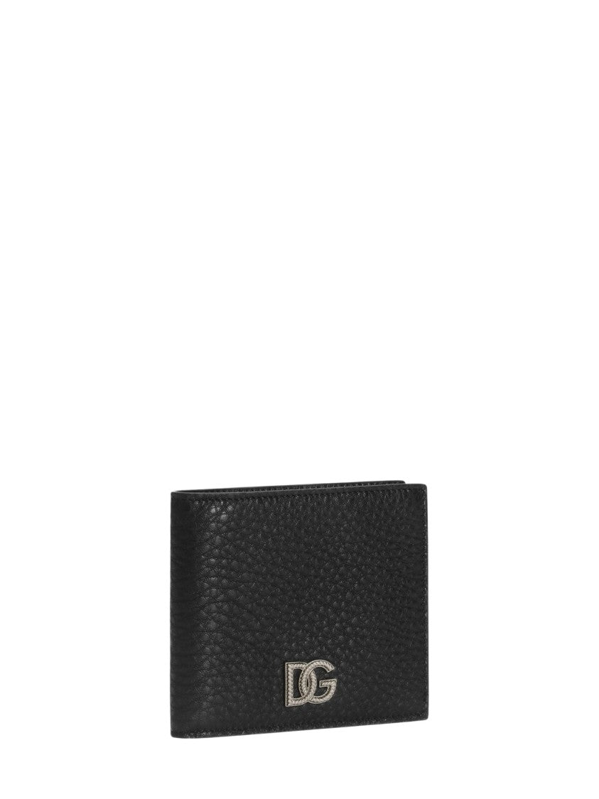 Dolce & Gabbana Portafogli Vitello Odissea Leather Bifold Wallet