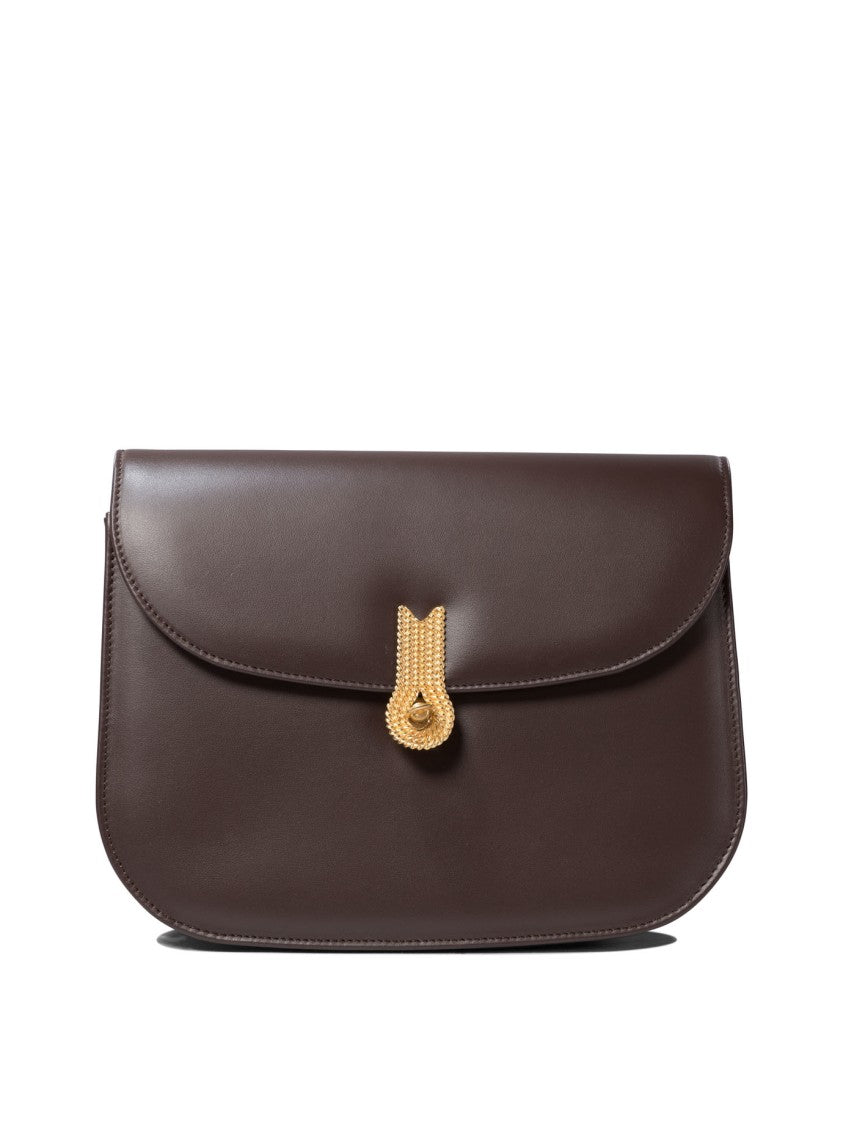 Amato Daniele Compact Brown Leather Crossbody Bag