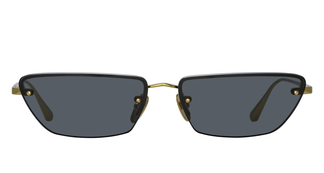 Linda Farrow Lfl Square-Frame Sunglasses With Metallic Gold Structure