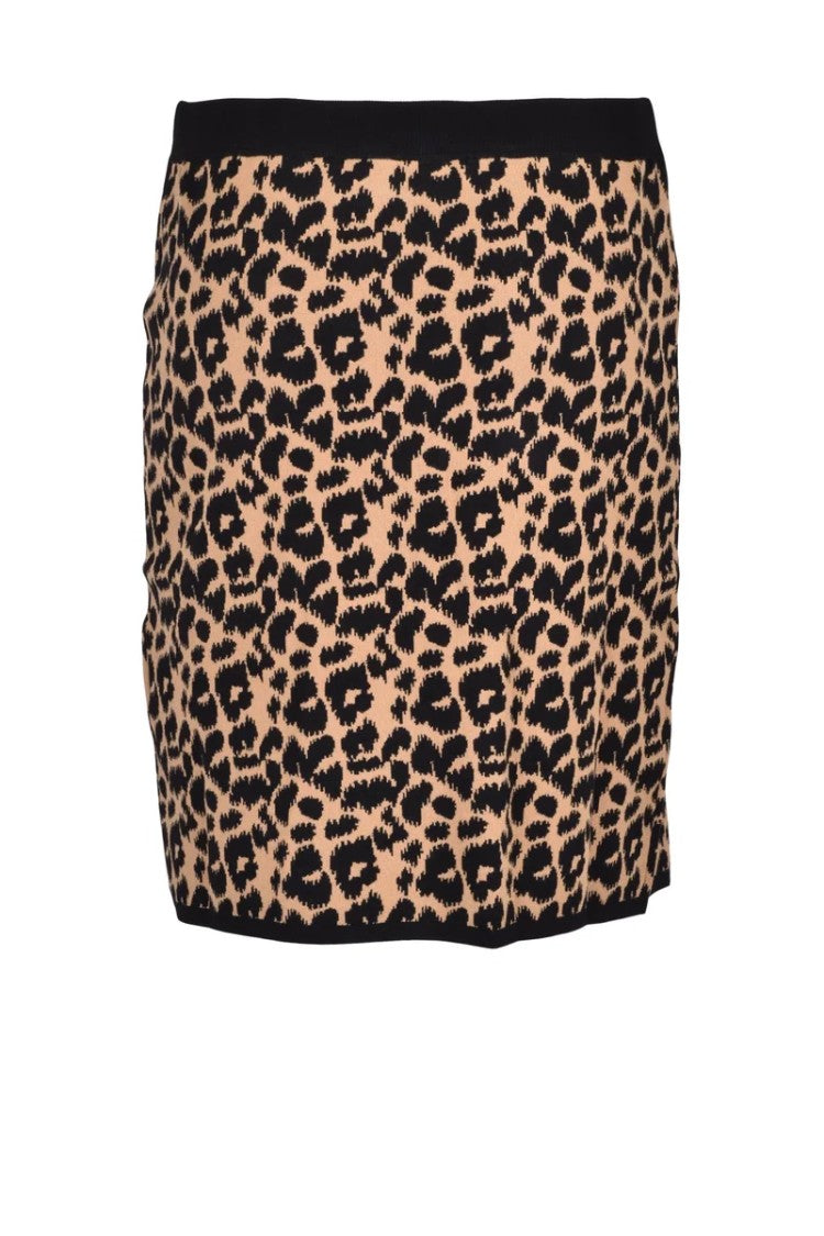Max Mara Mini Knit Skirt - Black/Beige