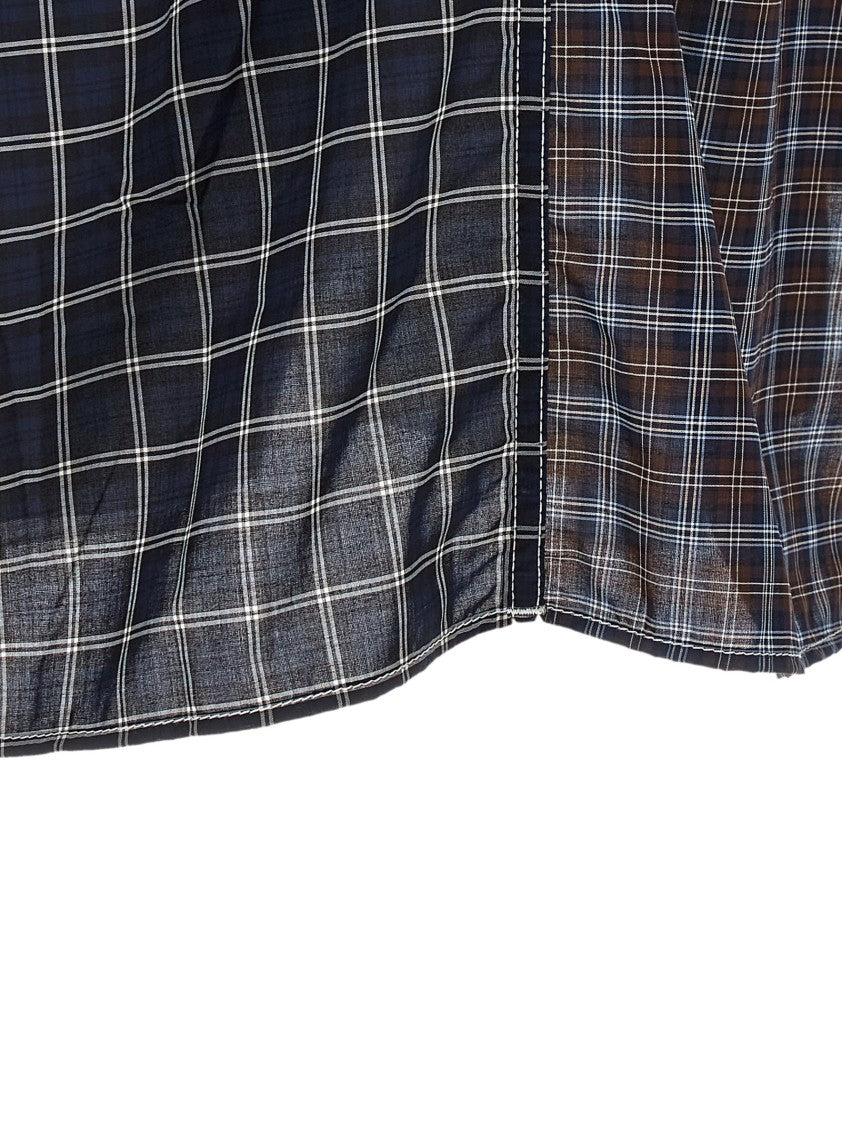 Comme Des Garçons Check Patterned Asymmetrical Poplin Shirt