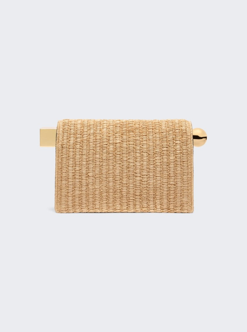 Jacquemus Rond Carre Clutch Natural And Black