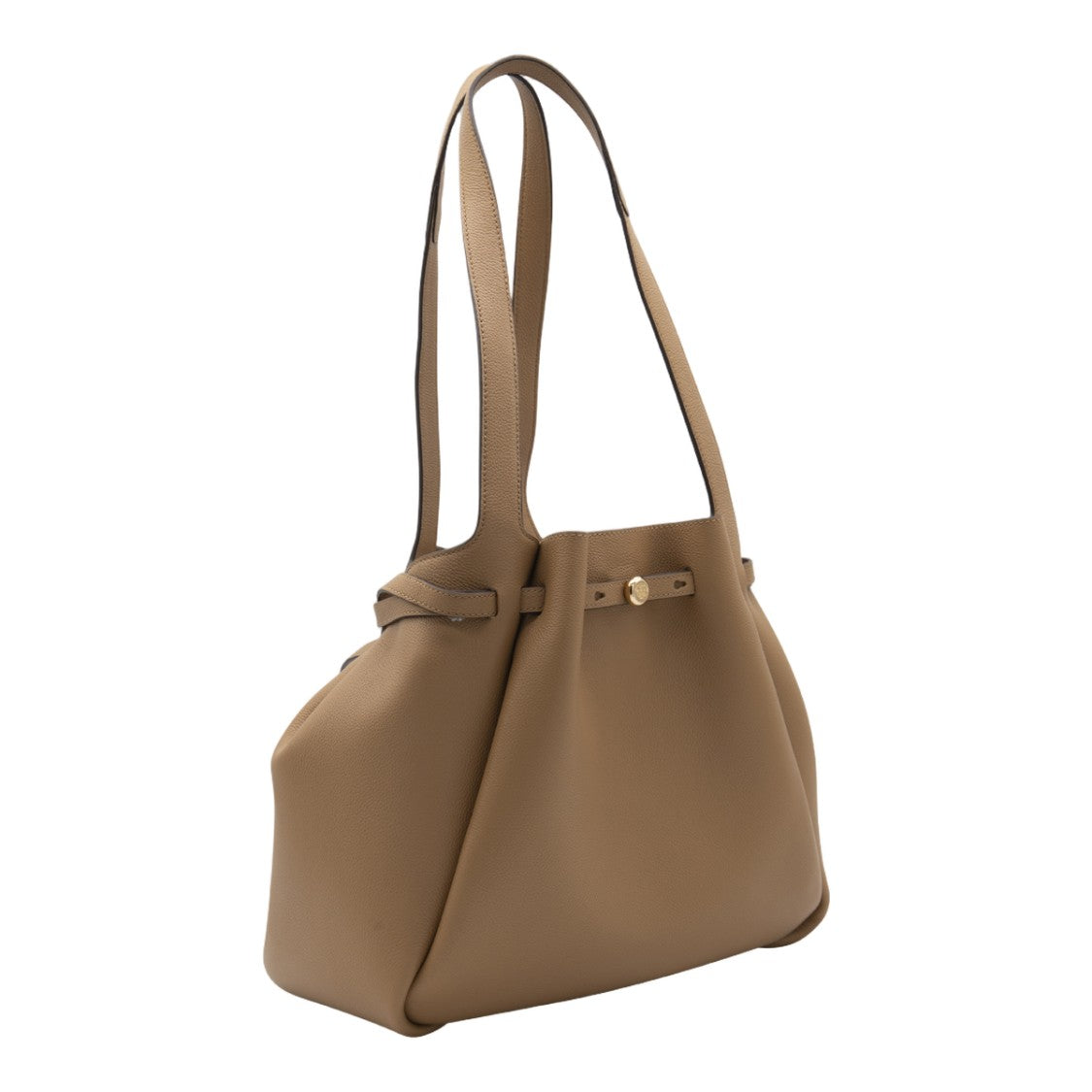 Tory Burch Structured Brown Shoulder Bag