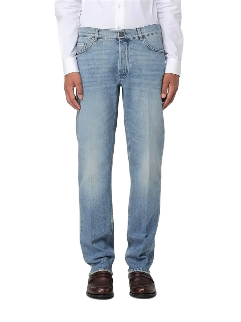 Lardini Classic Straight-Leg Denim Trousers With Light Wash