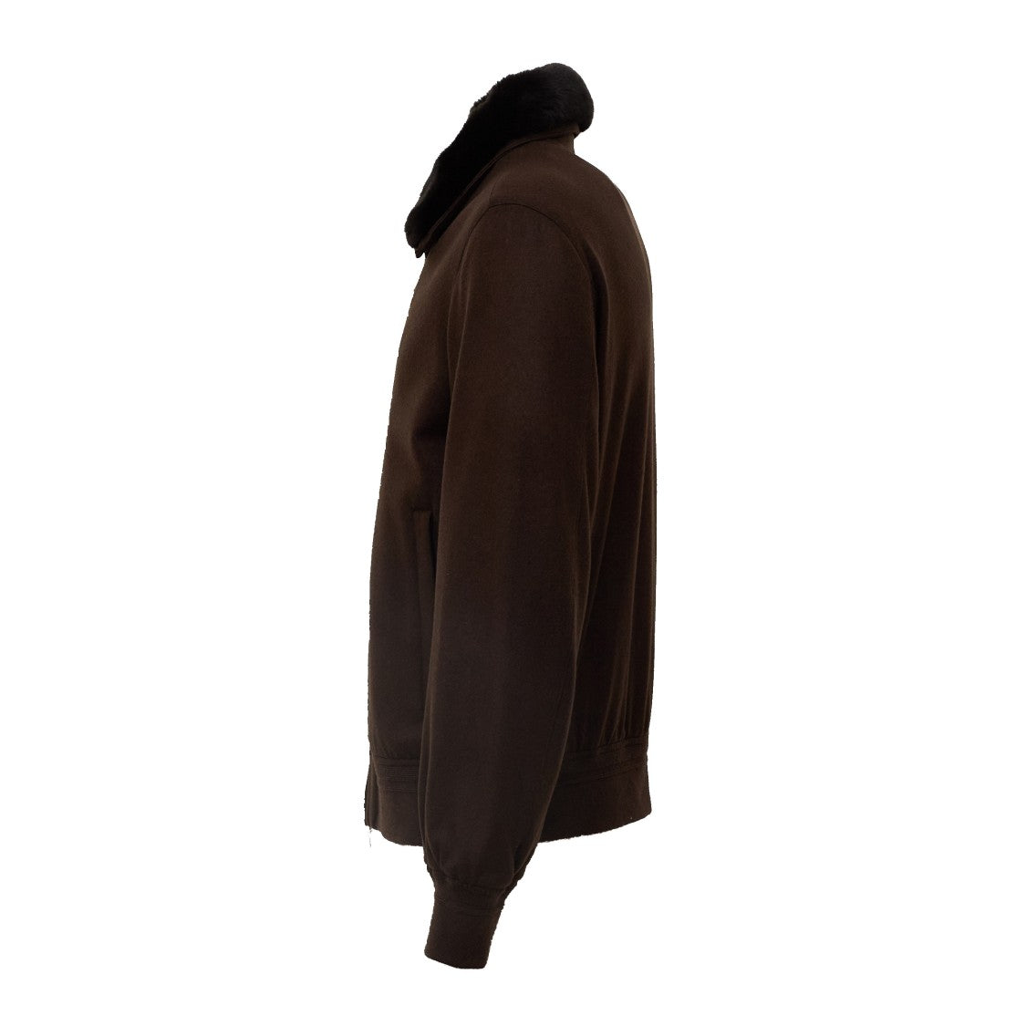 Montecore Lightweight Down-Padded Wool Jacket With Removable Fur Collar
