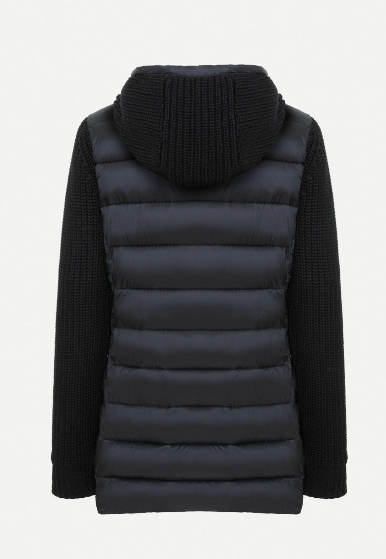 Colmar Quilted Hooded Knitted Sleeves Jacket