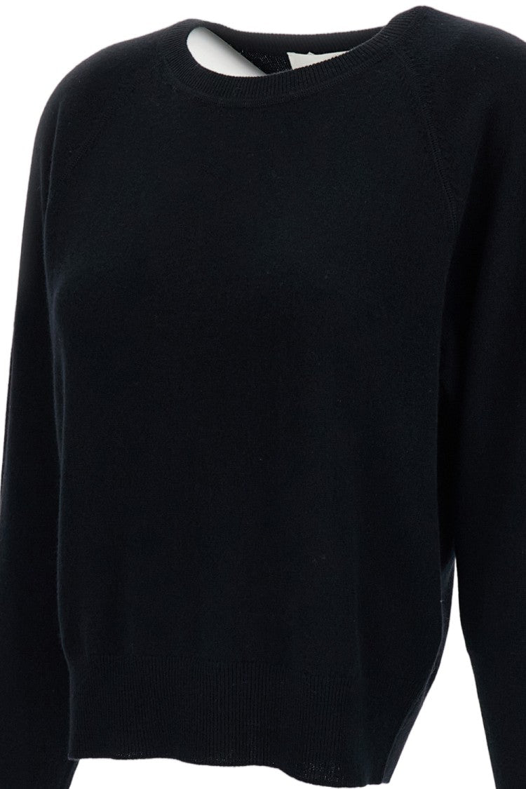 Lisa Yang Black Cambrie Cut-Out Cashmere Sweater
