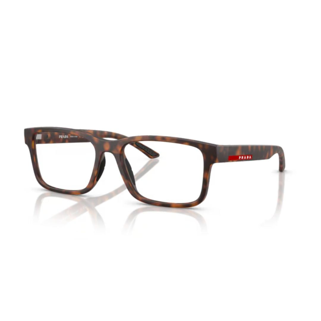 Prada Linea Rossa 01Rv Vista Rectangular Tortoiseshell Frame Eyeglasses