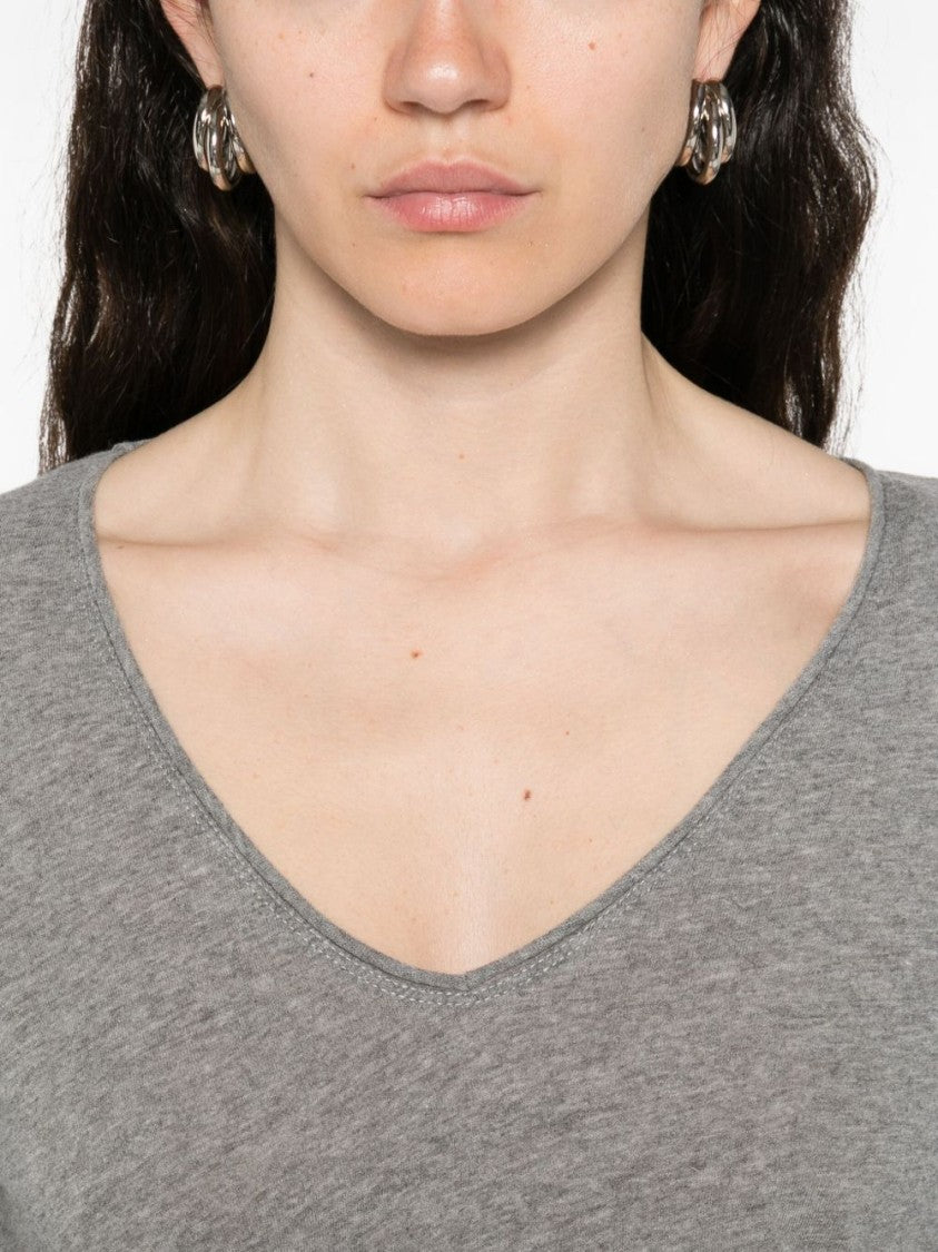 Majestic Filatures Heathered Grey Cashmere Blend Sweater