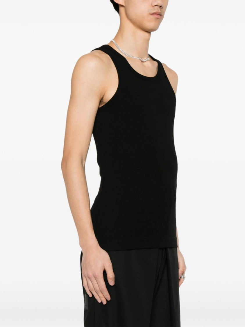 Givenchy Fine Ribbed Black Tank Top
