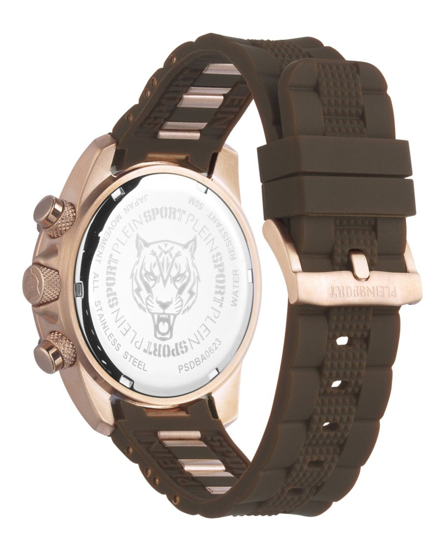 Plein Sport Chronograph Watch With Ip Rose Gold Case