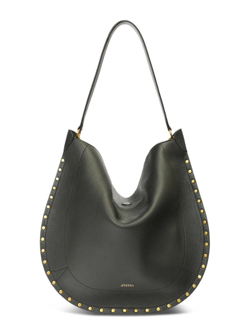 Isabel Marant Soft-Gz Crescent Studded Leather Hobo Bag
