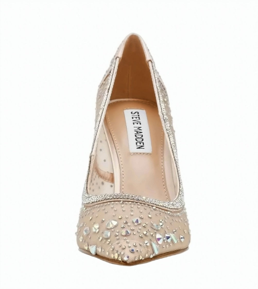 Steve Madden Ivory Encaged Rhinestone Stiletto Pumps